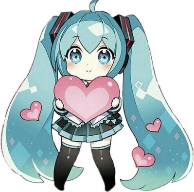 High Quality Miku hearts Blank Meme Template