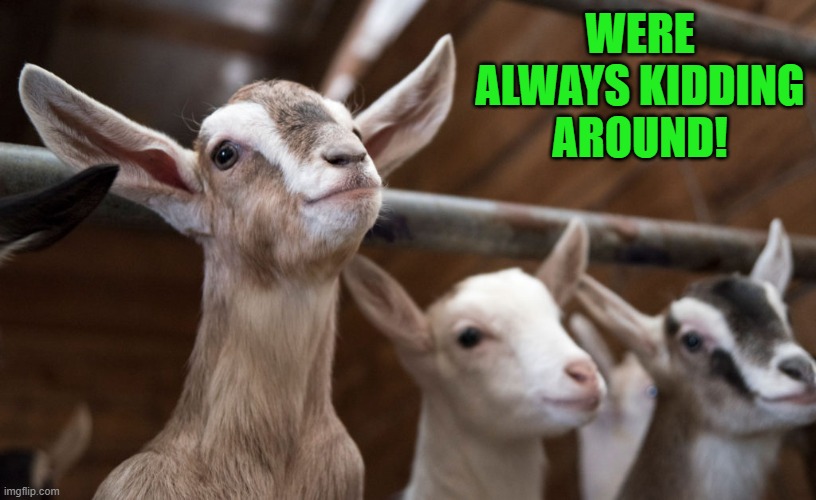 WERE ALWAYS KIDDING AROUND! | made w/ Imgflip meme maker