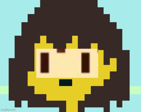 Frisk with open eyes | image tagged in frisk's face | made w/ Imgflip meme maker