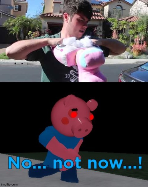 George hates Unikitty haters videos | image tagged in not now george pig,plainrock124 only 2000 for ever made | made w/ Imgflip meme maker