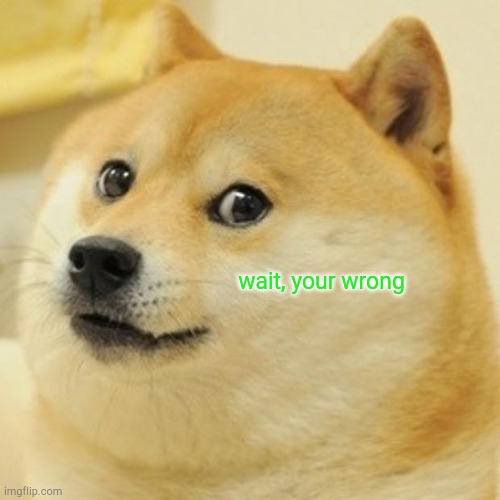 new temp!ate? 10 upvotes, I'll make it | wait, your wrong | image tagged in memes,doge | made w/ Imgflip meme maker