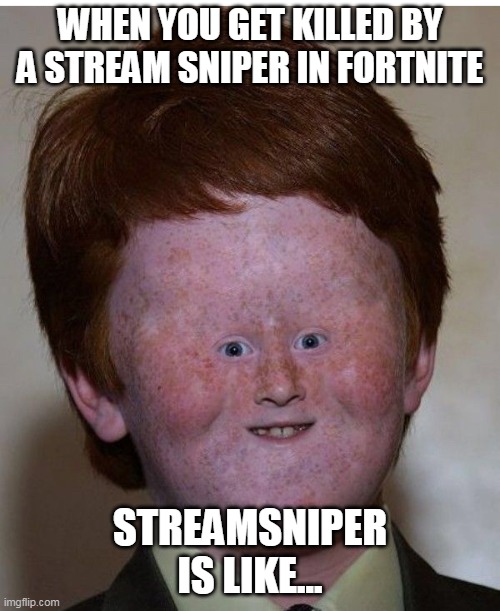 Stream Snipers | WHEN YOU GET KILLED BY A STREAM SNIPER IN FORTNITE; STREAMSNIPER IS LIKE... | image tagged in fortnite memes | made w/ Imgflip meme maker