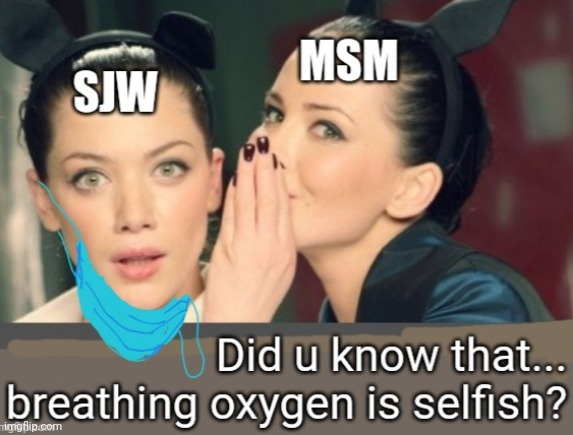 SWJ maskers | image tagged in maskers,coronahoax,swj,msm,covid-19,new normal | made w/ Imgflip meme maker