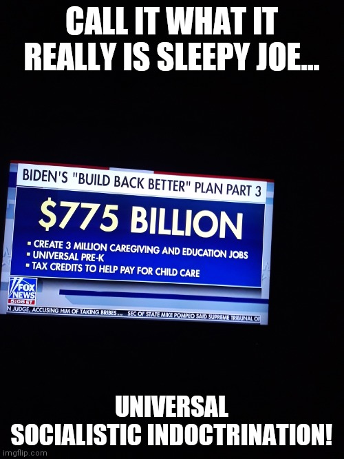 If Joe Biden is Elected President welcome to the 51st State in The Union:  Taxes! | CALL IT WHAT IT REALLY IS SLEEPY JOE... UNIVERSAL SOCIALISTIC INDOCTRINATION! | image tagged in socialism,taxes,job,killing,liberal,morons | made w/ Imgflip meme maker