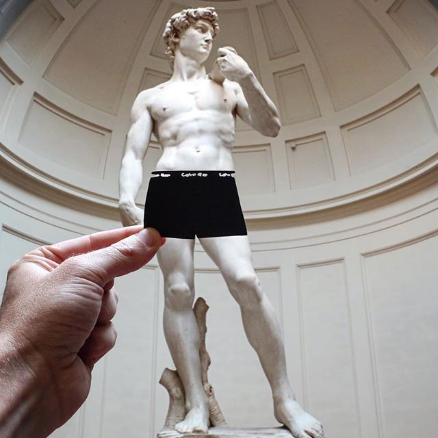High Quality Statue with boxers Blank Meme Template