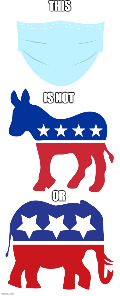 Masks Are Not Political | THIS; IS NOT; OR | image tagged in masks | made w/ Imgflip meme maker