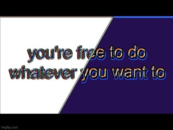 you're free to do whatever you want to | image tagged in you're free to do whatever you want to | made w/ Imgflip meme maker