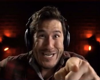 High Quality Crazy Markiplier Pointing Blank Meme Template