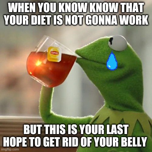But That's None Of My Business | WHEN YOU KNOW KNOW THAT YOUR DIET IS NOT GONNA WORK; BUT THIS IS YOUR LAST HOPE TO GET RID OF YOUR BELLY | image tagged in memes,but that's none of my business,kermit the frog | made w/ Imgflip meme maker