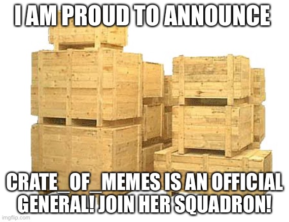 Squadron Number 1.0f (1006) FFL (Fish for Life) | I AM PROUD TO ANNOUNCE; CRATE_OF_MEMES IS AN OFFICIAL GENERAL! JOIN HER SQUADRON! | image tagged in so crates | made w/ Imgflip meme maker