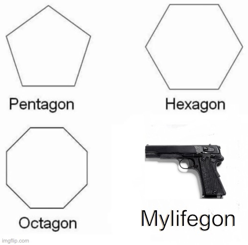 Mylifegon | Mylifegon | image tagged in memes,pentagon hexagon octagon | made w/ Imgflip meme maker