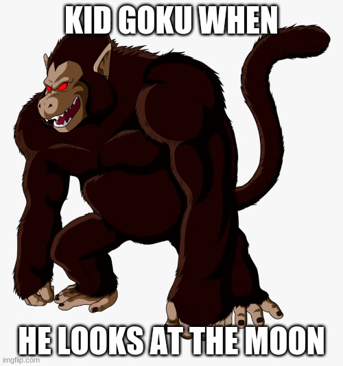 21 | KID GOKU WHEN; HE LOOKS AT THE MOON | image tagged in 21 savage | made w/ Imgflip meme maker