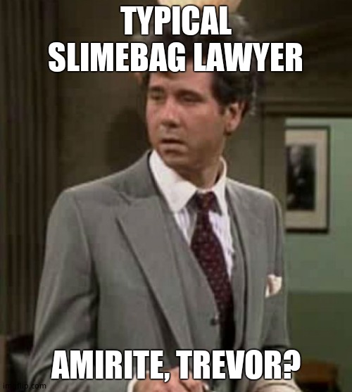 TYPICAL SLIMEBAG LAWYER AMIRITE, TREVOR? | made w/ Imgflip meme maker