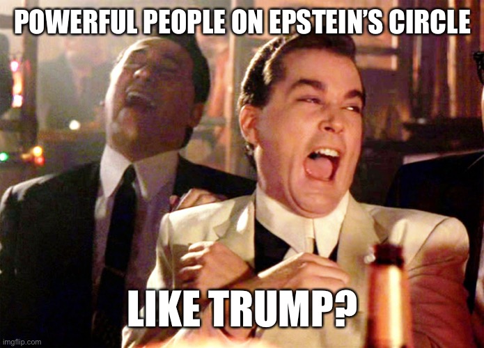 Good Fellas Hilarious Meme | POWERFUL PEOPLE ON EPSTEIN’S CIRCLE LIKE TRUMP? | image tagged in memes,good fellas hilarious | made w/ Imgflip meme maker