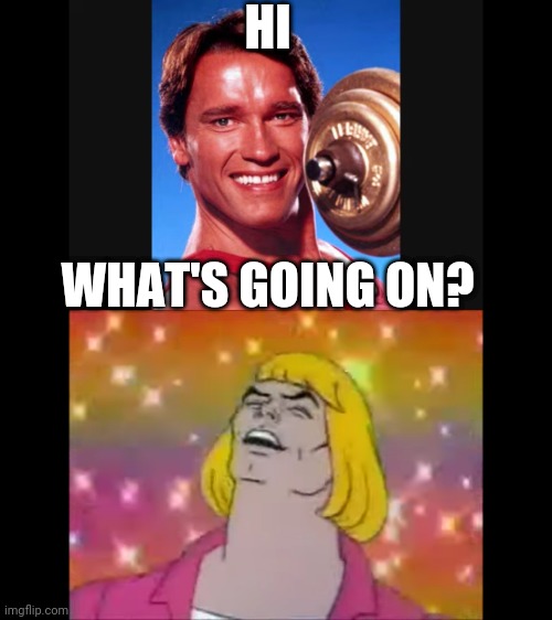 Classic Vent Harassment | HI; WHAT'S GOING ON? | image tagged in youtube,arnold schwarzenegger,heman | made w/ Imgflip meme maker