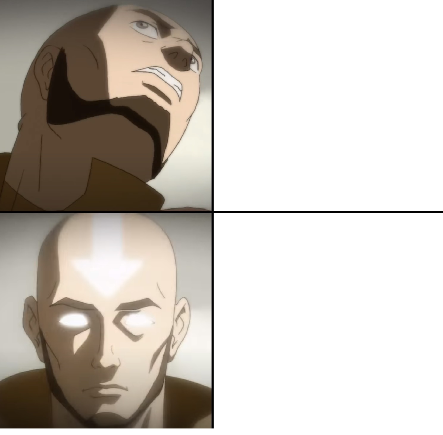 High Quality AANG, NO/YES Blank Meme Template