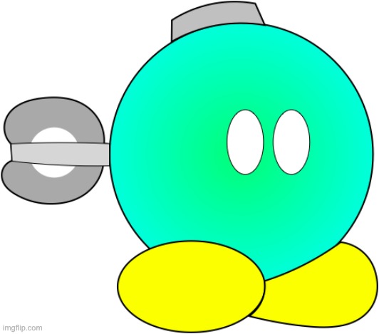 The OCs i'll be posting here will not be in the Switch Wars. Anyway, here's Cyan the Bob-omb! | image tagged in cyan the bob-omb | made w/ Imgflip meme maker