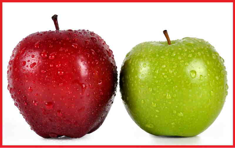 High Quality red and green apples Blank Meme Template