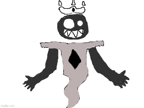 The chaos king (aka the god of darkness, chaos, and insanity) | image tagged in blank white template | made w/ Imgflip meme maker