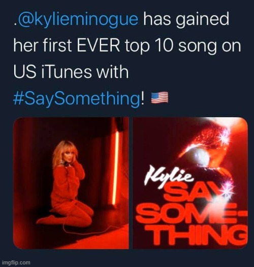 Anti-cringe at Kylie for this achievement. Nice! | image tagged in america,itunes,single,song,pop music,singer | made w/ Imgflip meme maker