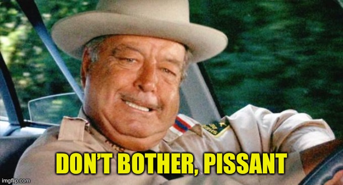 Smokey and the Bandit 1 | DON’T BOTHER, PISSANT | image tagged in smokey and the bandit 1 | made w/ Imgflip meme maker