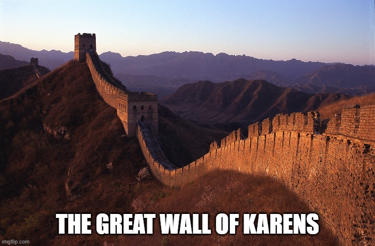 THE GREAT WALL OF KARENS | made w/ Imgflip meme maker