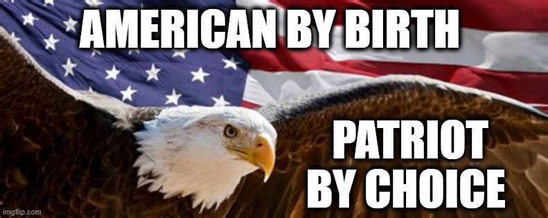 Choose to be a Patriot | AMERICAN BY BIRTH; PATRIOT BY CHOICE | image tagged in politics,political meme,american,america,make america great again,keep america great | made w/ Imgflip meme maker