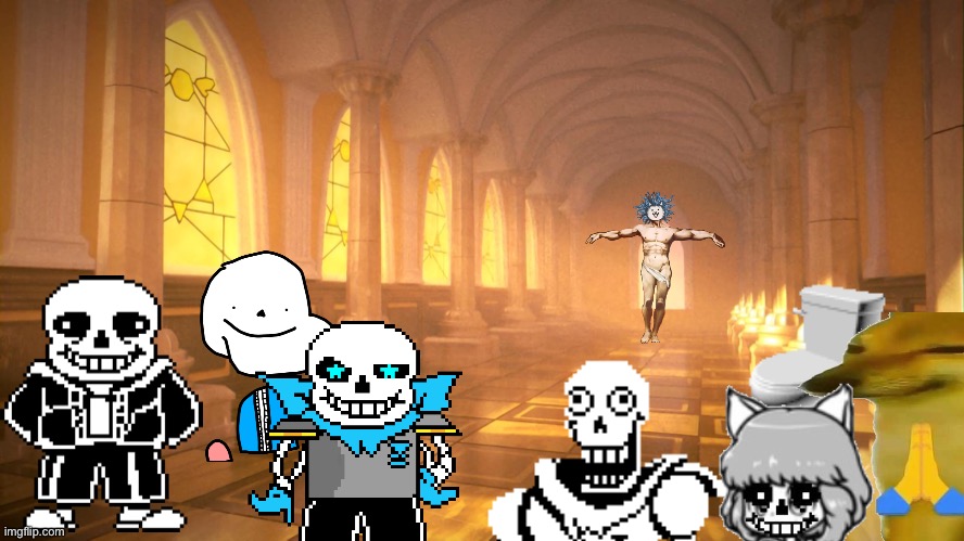 Le Judgement | image tagged in memes,funny,judgement,hallway,undertale,stop reading the tags | made w/ Imgflip meme maker