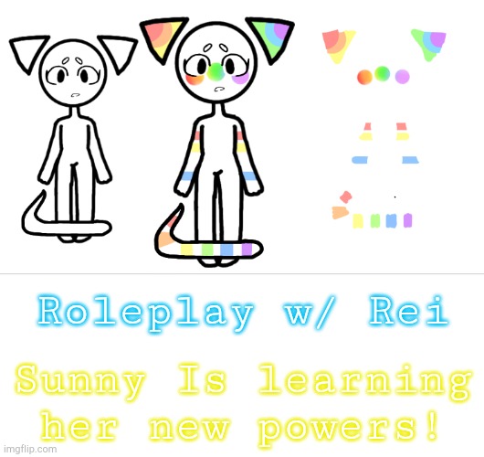 what should we name this series? Ō_Ò | Roleplay w/ Rei; Sunny Is learning her new powers! | image tagged in blank white template,sunny got good | made w/ Imgflip meme maker