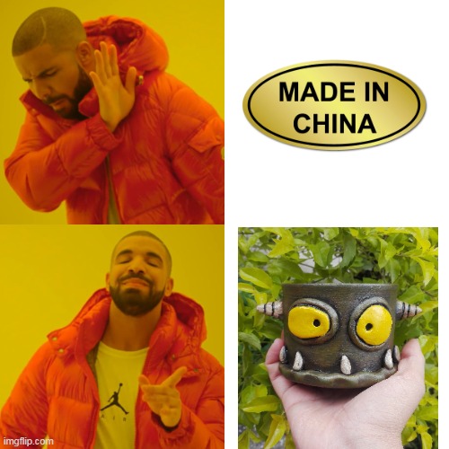 cpottery | image tagged in memes,drake hotline bling | made w/ Imgflip meme maker
