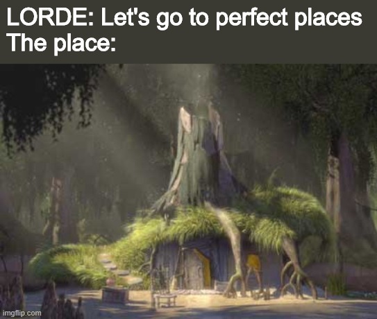 LORDE: Let's go to perfect places
The place: | made w/ Imgflip meme maker