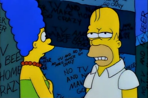 High Quality No TV no Beer make Homer Something Something Blank Meme Template