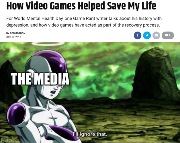 THE MEDIA | image tagged in frieza dragon ball super i'll ignore that | made w/ Imgflip meme maker