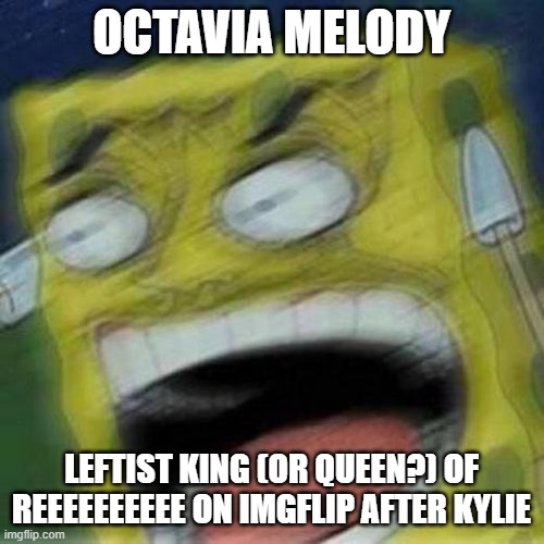 REEEEEEE | OCTAVIA MELODY LEFTIST KING (OR QUEEN?) OF REEEEEEEEEE ON IMGFLIP AFTER KYLIE | image tagged in reeeeeee | made w/ Imgflip meme maker