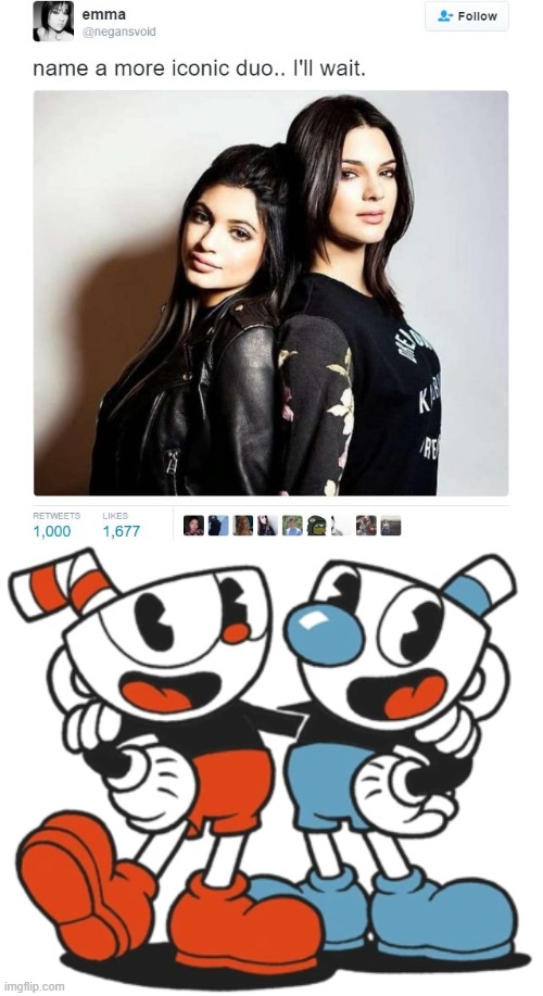 anyone else agree on this | image tagged in name a more iconic duo,cuphead,cuphead and mugman | made w/ Imgflip meme maker