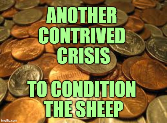 ANOTHER 
CONTRIVED 
CRISIS TO CONDITION 
THE SHEEP | made w/ Imgflip meme maker