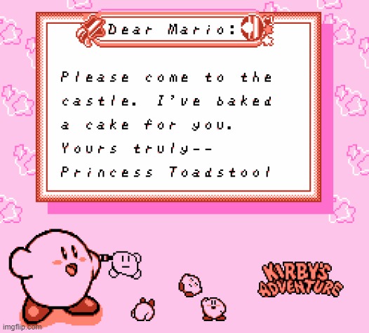 Hold Up. | image tagged in kirby,super mario 64 | made w/ Imgflip meme maker
