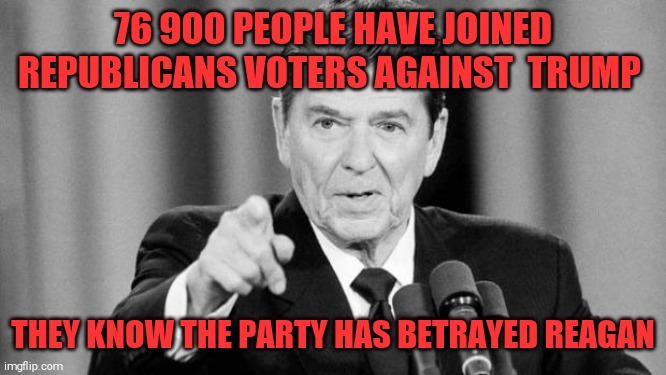 "I wish her well" | 76 900 PEOPLE HAVE JOINED REPUBLICANS VOTERS AGAINST  TRUMP; THEY KNOW THE PARTY HAS BETRAYED REAGAN | image tagged in memes,donald trump,sociopath,covid-19 | made w/ Imgflip meme maker