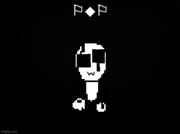 A very short and easy to translated wingdings :3 | ⚐︎⬥︎⚐︎ | image tagged in memes,funny,gaster,undertale,cute,you're actually reading the tags | made w/ Imgflip meme maker