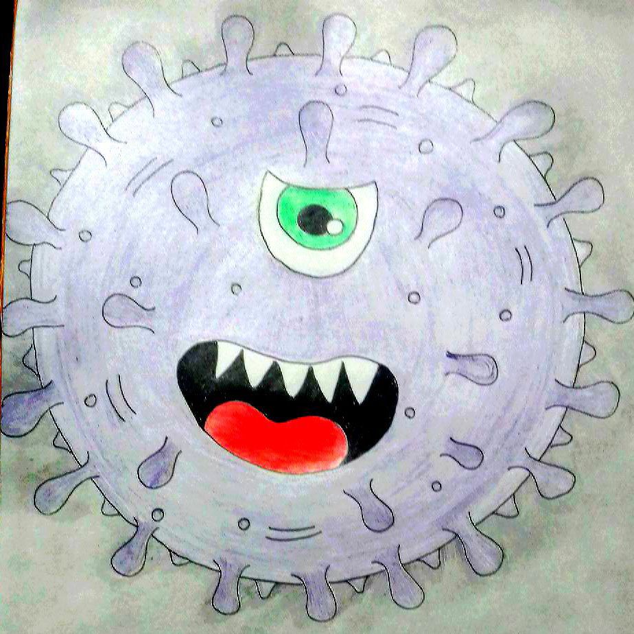 Corona Virus art by Shaurya Blank Meme Template