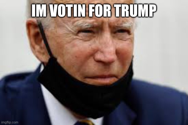 Fuck This | IM VOTIN FOR TRUMP | image tagged in schmo buyed in,biden his time | made w/ Imgflip meme maker