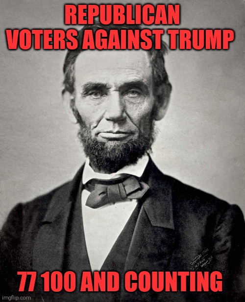 Trump or America | REPUBLICAN VOTERS AGAINST TRUMP; 77 100 AND COUNTING | image tagged in memes,donald trump,trump unfit unqualified dangerous,election 2020 | made w/ Imgflip meme maker