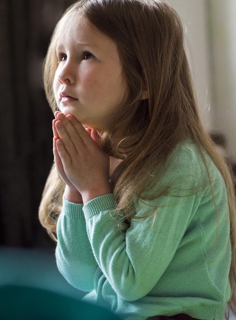 High Quality Little Girl Praying Blank Meme Template