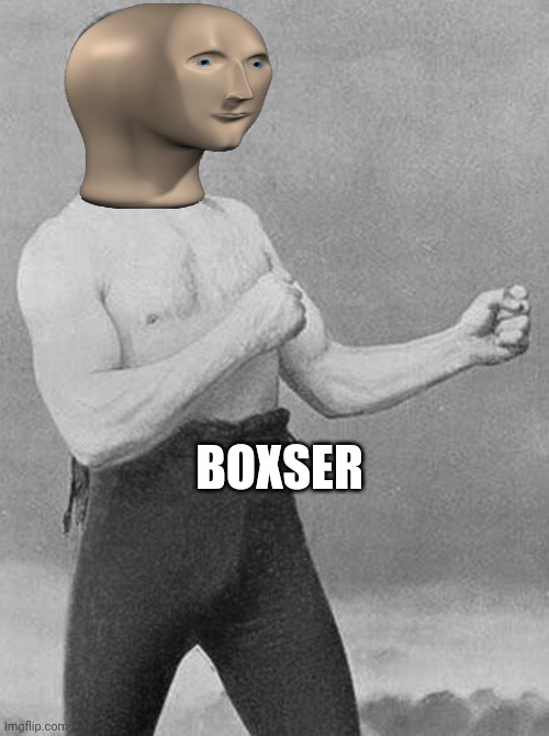 I made this a few months ago | BOXSER | image tagged in boxer | made w/ Imgflip meme maker