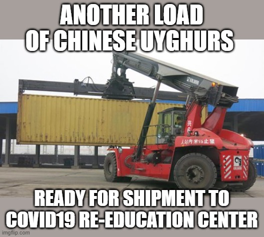 ANOTHER LOAD OF CHINESE UYGHURS READY FOR SHIPMENT TO COVID19 RE-EDUCATION CENTER | made w/ Imgflip meme maker