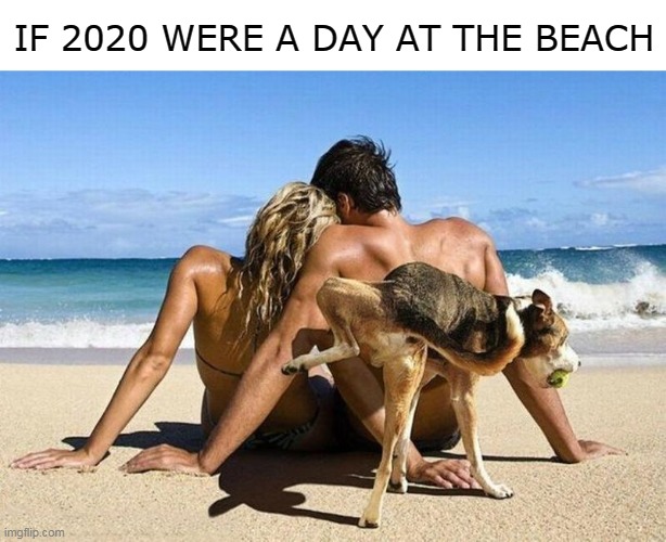 IF 2020 WERE A DAY AT THE BEACH | image tagged in 2020,memes,beach,day at the beach,coronavirus,pandemic | made w/ Imgflip meme maker