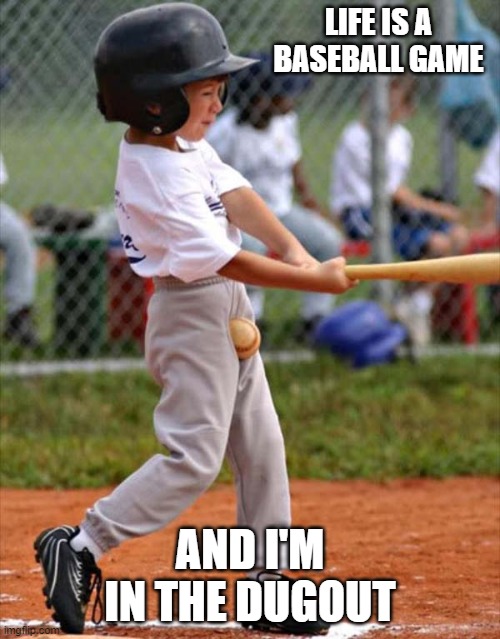 baseball | LIFE IS A BASEBALL GAME; AND I'M IN THE DUGOUT | image tagged in baseball,life,ftw,balls,sports,sports fans | made w/ Imgflip meme maker