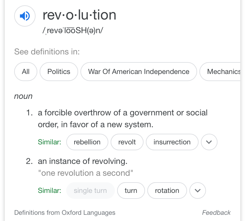 Revolution definition Blank Meme Template