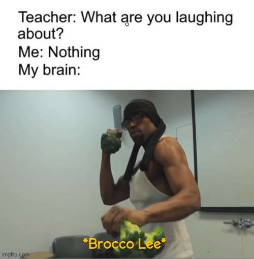 Brocco Li | . | image tagged in bruce lee,broccoli | made w/ Imgflip meme maker