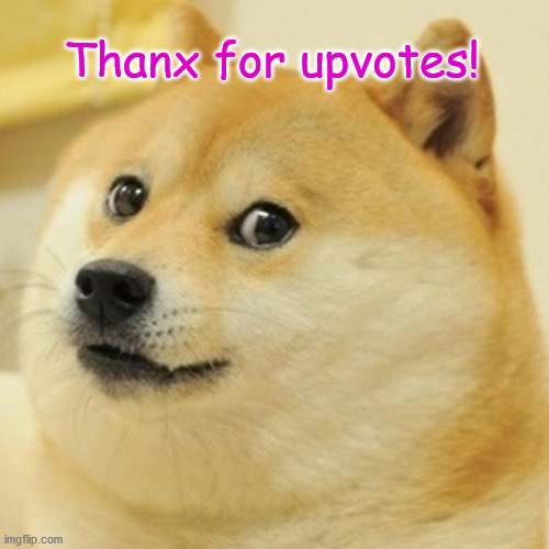 Doge Meme | Thanx for upvotes! | image tagged in memes,doge | made w/ Imgflip meme maker